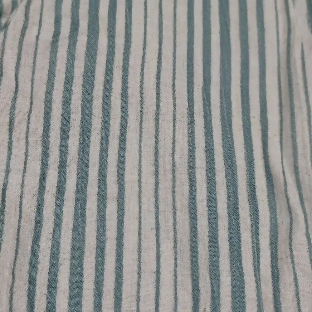 Free People Womens Size 4 Green White Striped Linen Blend Skort